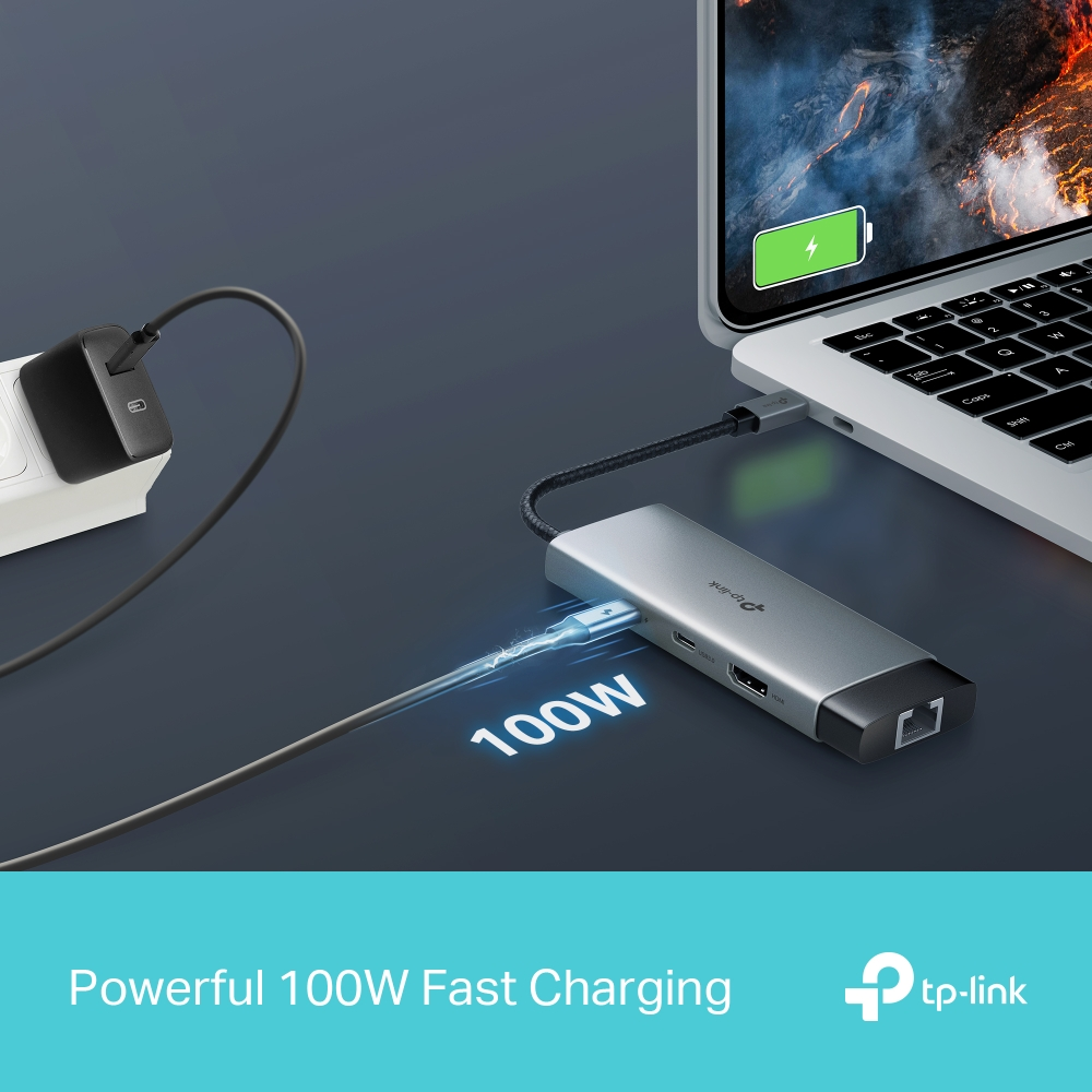 TP-LINK UH6120C TYPEC 6port Hub 4K60Hz 100W PD