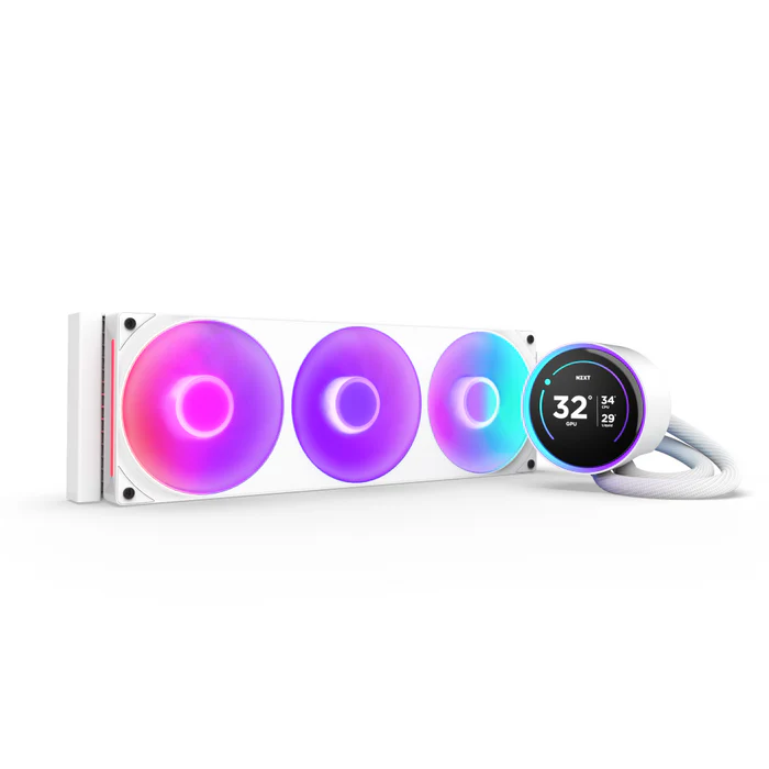 NZXT 360MM LCD KRAKEN ELITE 360 RGB v2 RL-KR36E-W2 AM5-1851p Sıvı Soğutmalı İşlemci Fanı Beyaz