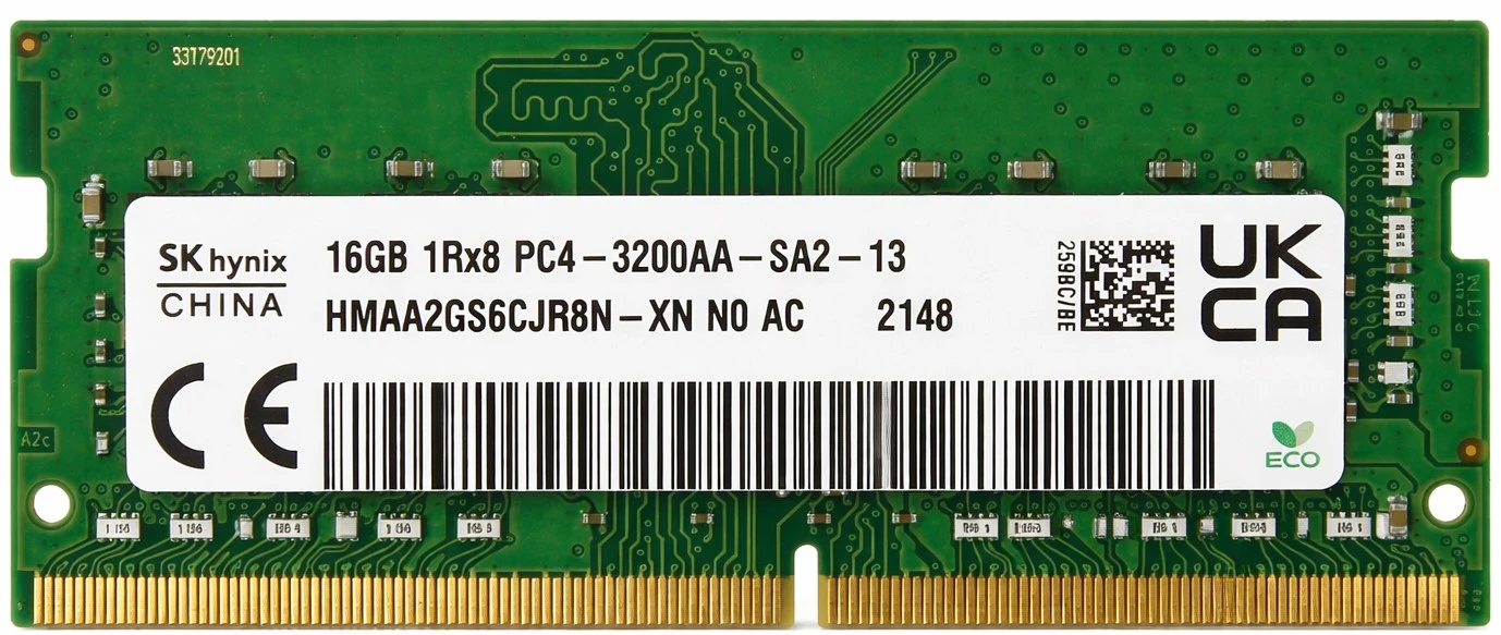 HYNIX 16GB DDR4 3200MHZ CL22 NOTEBOOK RAM VALUE HMAA2GS6CJR8N-XN