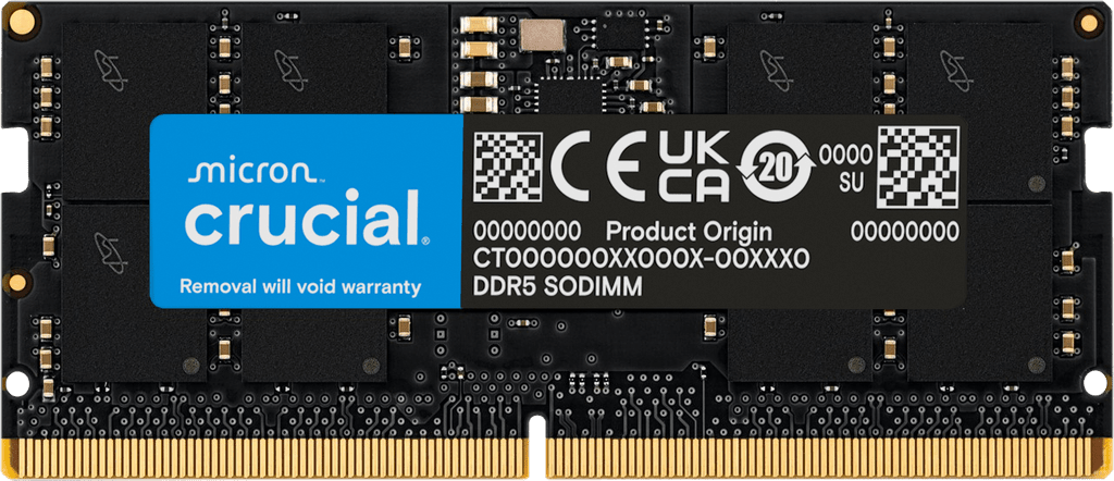 CRUCIAL 32GB DDR5 5600MHZ CL46 NOTEBOOK RAM VALUE CT32G56C46S5-M16D1