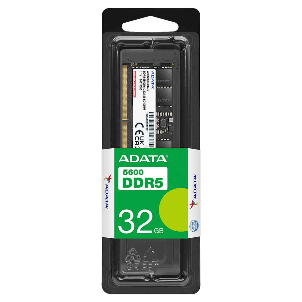 ADATA 32GB DDR5 5600MHZ CL46 NOTEBOOK RAM VALUE AD5S560032G-S