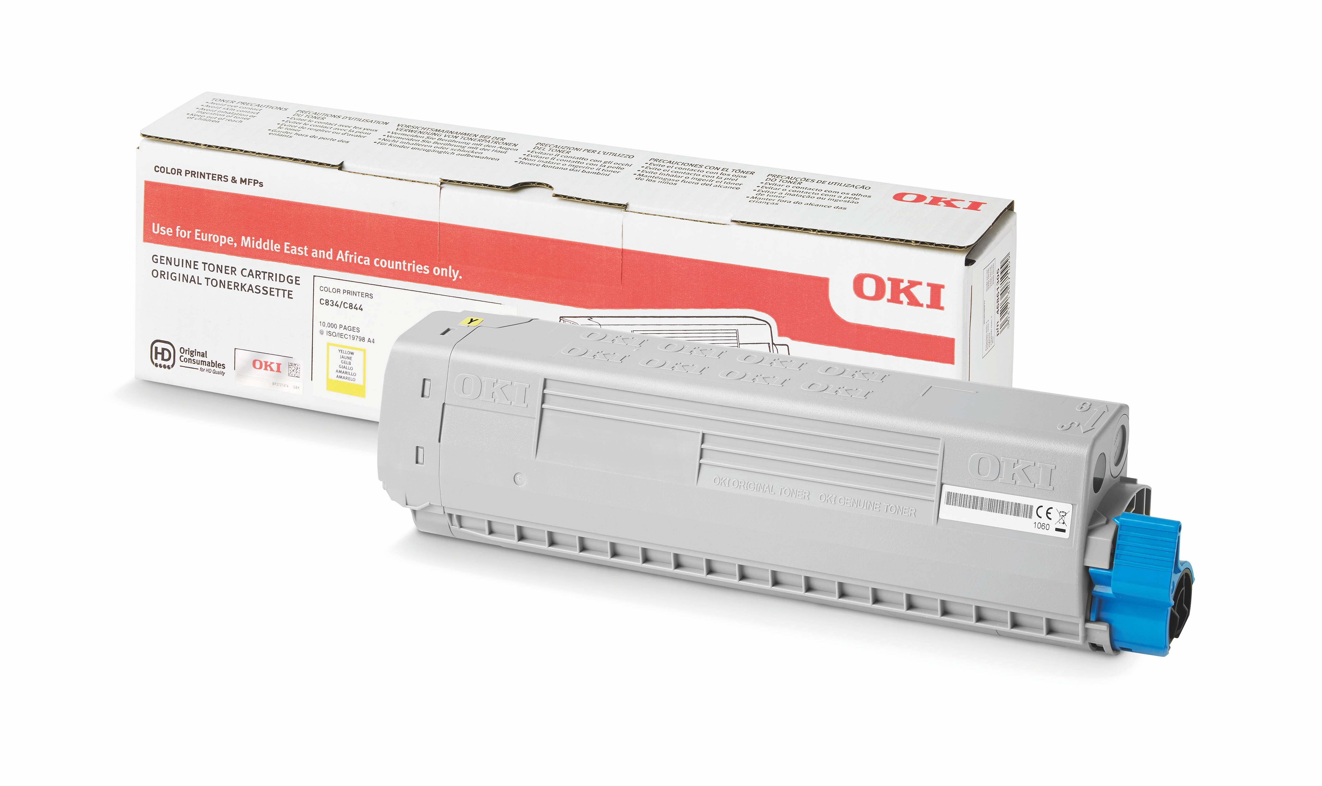 OKI 46861305 C834/C844 Yellow Yüksek Kapasiteli Orijinal Toner 10.000 Sayfa