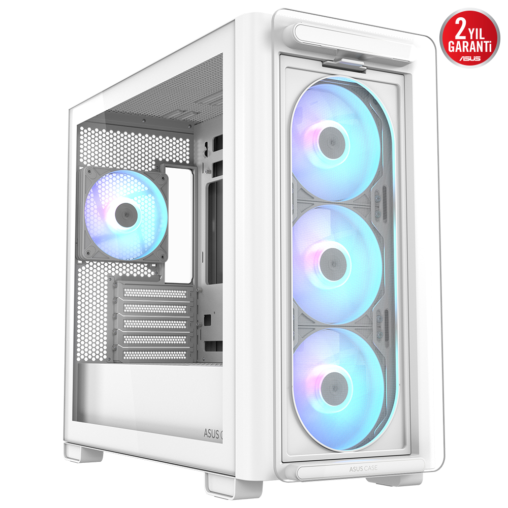 ASUS A23 PLUS TG ARGB WHITE Gaming Mid-Tower PC Kasası Beyaz / 90DC00K3-B19010