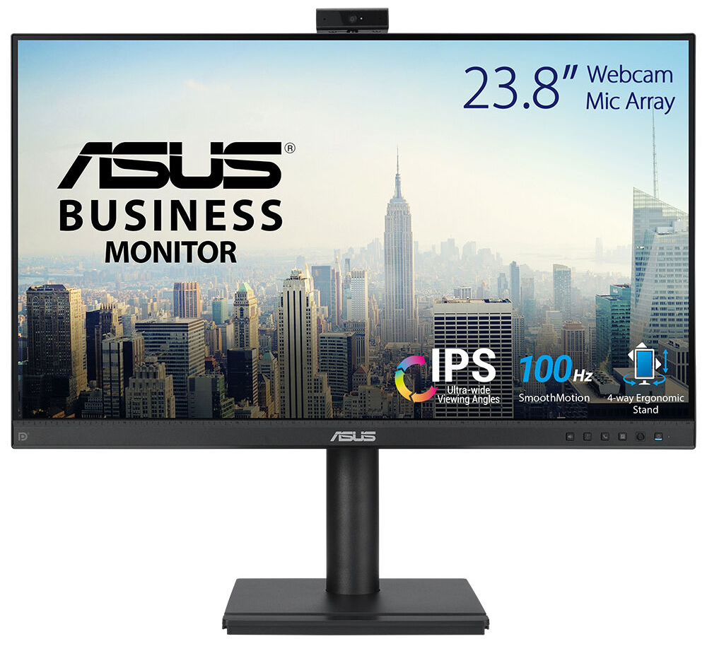 ASUS 23.8" IPS BE249QFK 5MS 100HZ HDMI-DP Web Kameralı Pivot Kurumsal Monitör 1920x1080