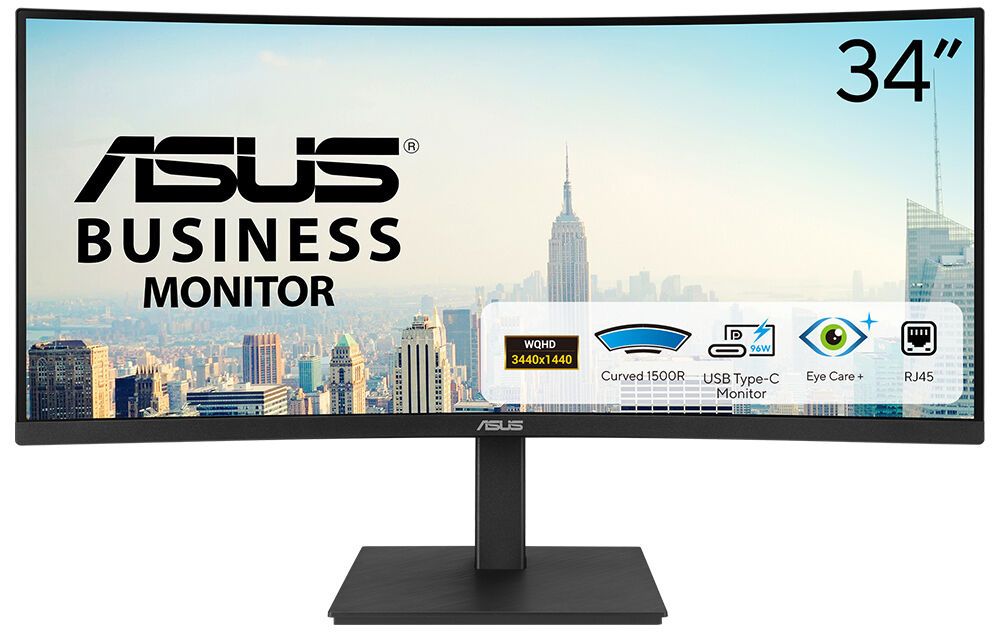 ASUS 34" VA VA34VCPSR 4MS 100HZ HDMI-DP TYPEC Kavisli Docking Monitör 3440x1440