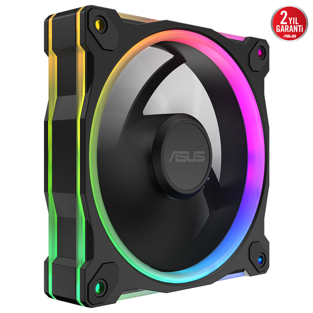 ASUS PRIME MR120 ARGB Black 120mm 1600RPM 58CFM PWM Aura Sync Kasa Fanı – 90DA00I0-B09000