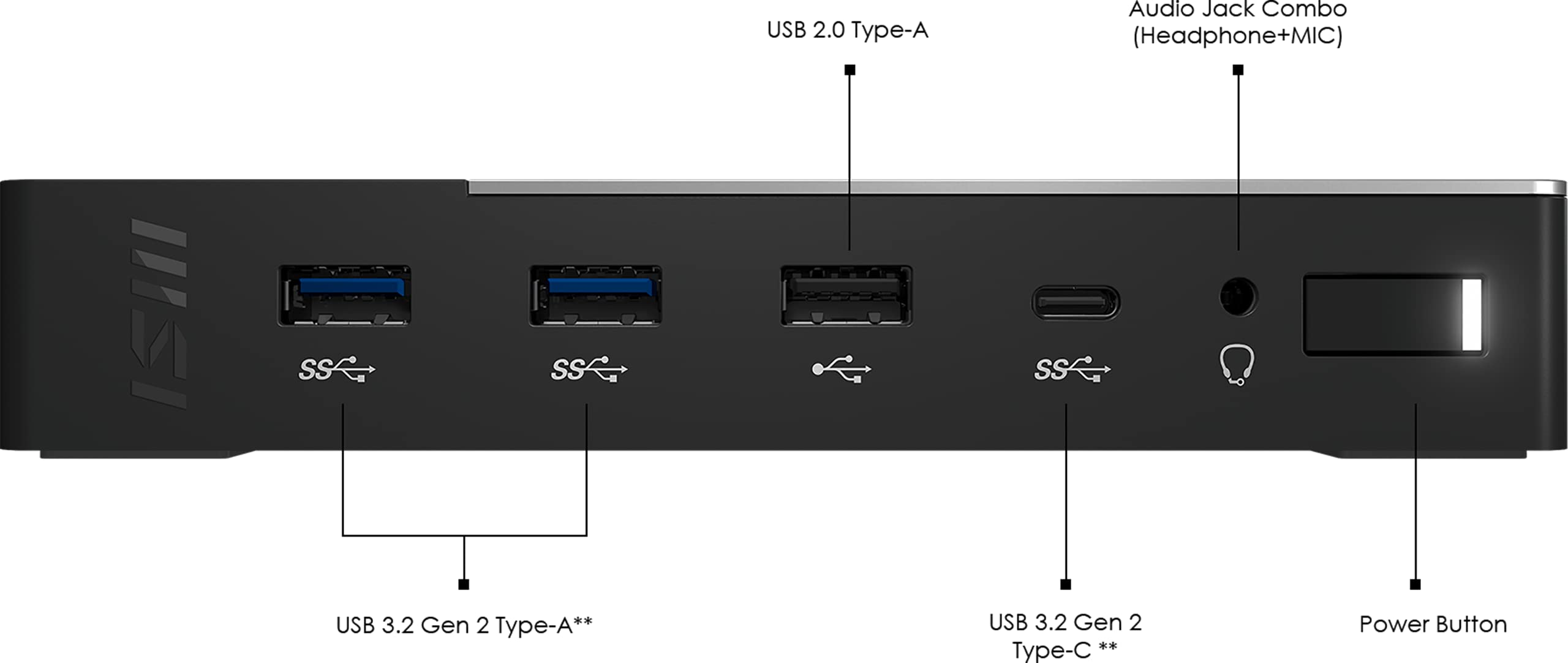 MSI USB-C Docking Station Gen 2 100W PD Triple 4K HDMI DP Gigabit LAN Dock