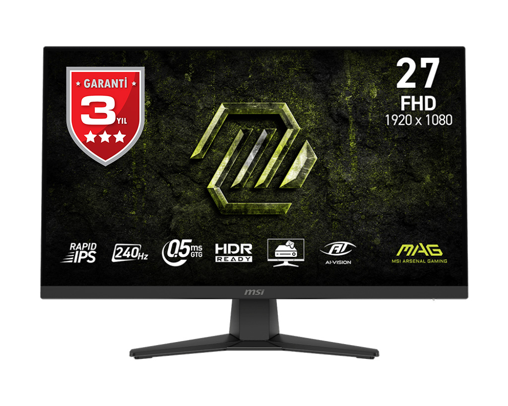 MSI 27" RAPID IPS MAG 272F X24 0.5MS 240HZ HDMI-DP Gaming Monitör 1920x1080