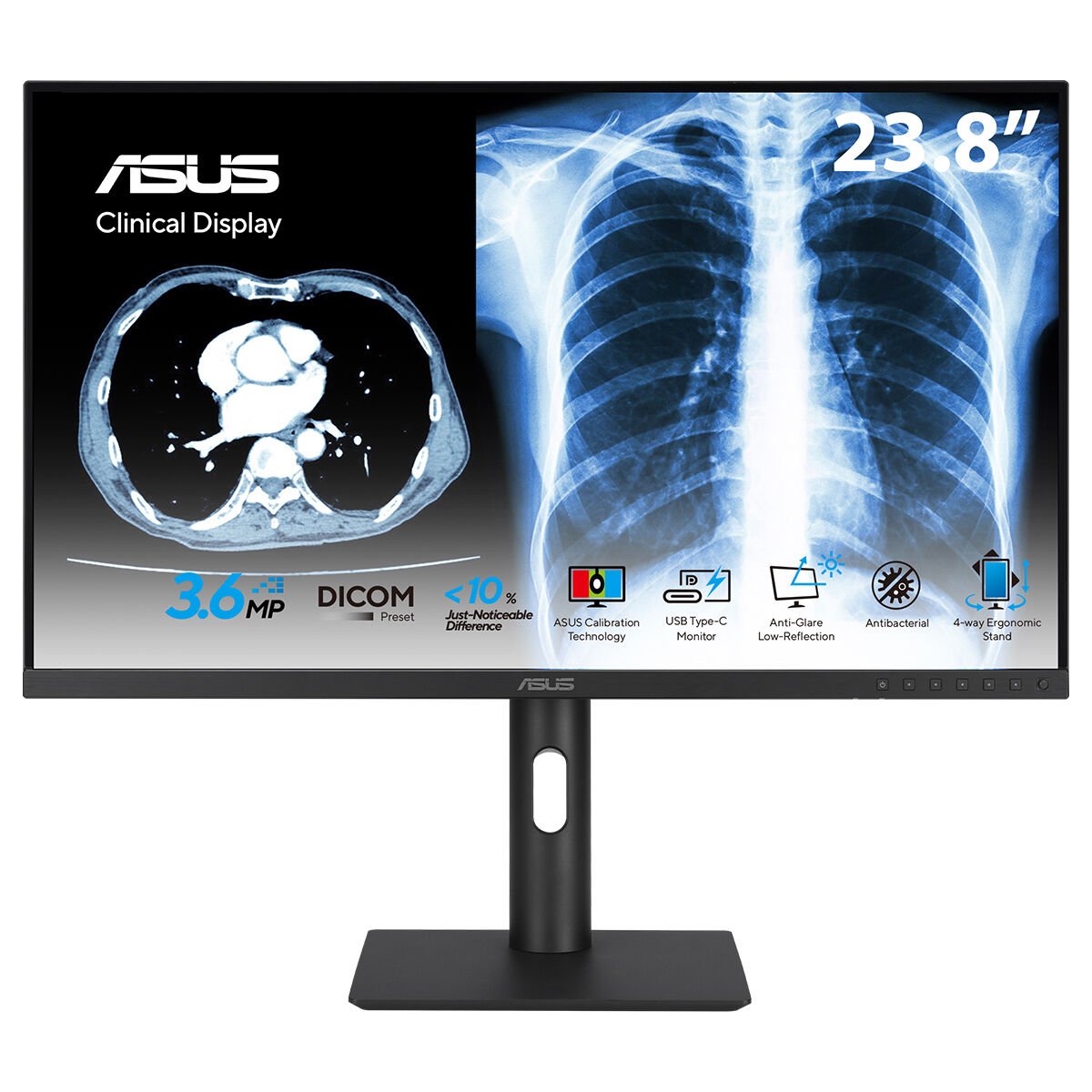 ASUS 23.8" IPS MH2441A HDMI-DP TYPEC Pivot Klinik Monitör 2560x1440