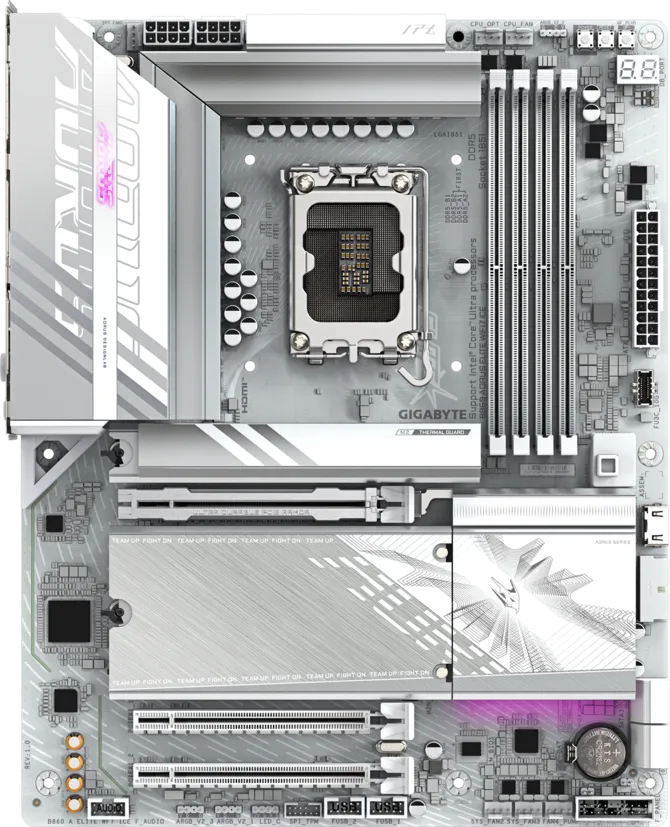GIGABYTE B860 AORUS ELITE WIFI7 ICE WIFI7 DDR5 HDMI-DP TYPEC PCIE 5.0 1851p ATX BEYAZ