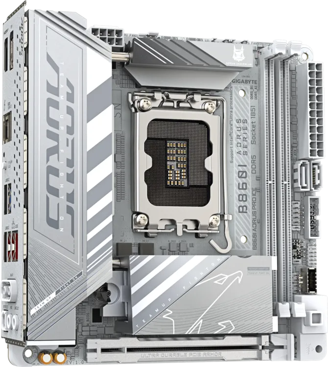 GIGABYTE B860I AORUS PRO ICE DDR5 HDMI-DP TYPEC PCIE 5.0 1851p mITX BEYAZ