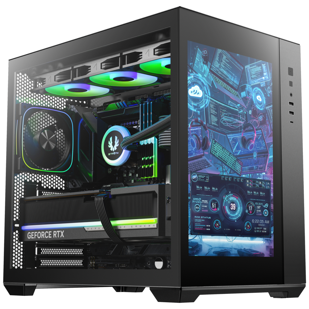 BITFENIX 850W 80+ BRONZE ALD BFC-ADB85KKGSK-4A 4-ARGB Fanlı Gaming Mid-Tower PC Kasası
