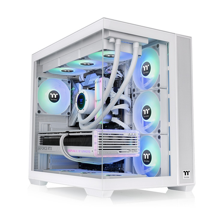 THERMALTAKE VIEW 380 TG Snow CA-1Z2-00M6WN-00 4-ARGB Fanlı Gaming Mid-Tower PC Kasası Beyaz