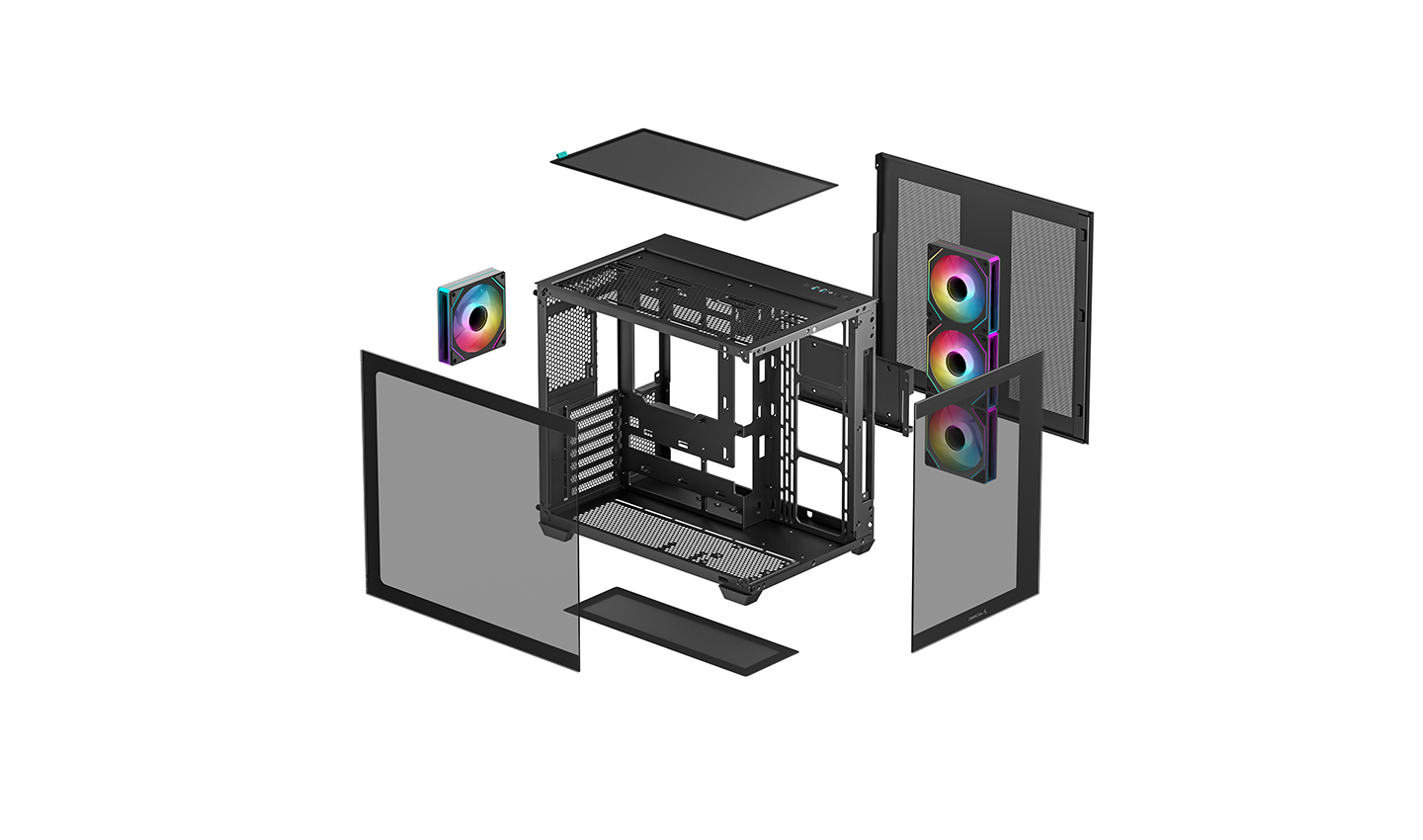 DEEPCOOL CG530U-4F 4-ARGB Fanlı Kavisli Panoramik Gaming Mid-Tower PC Kasası