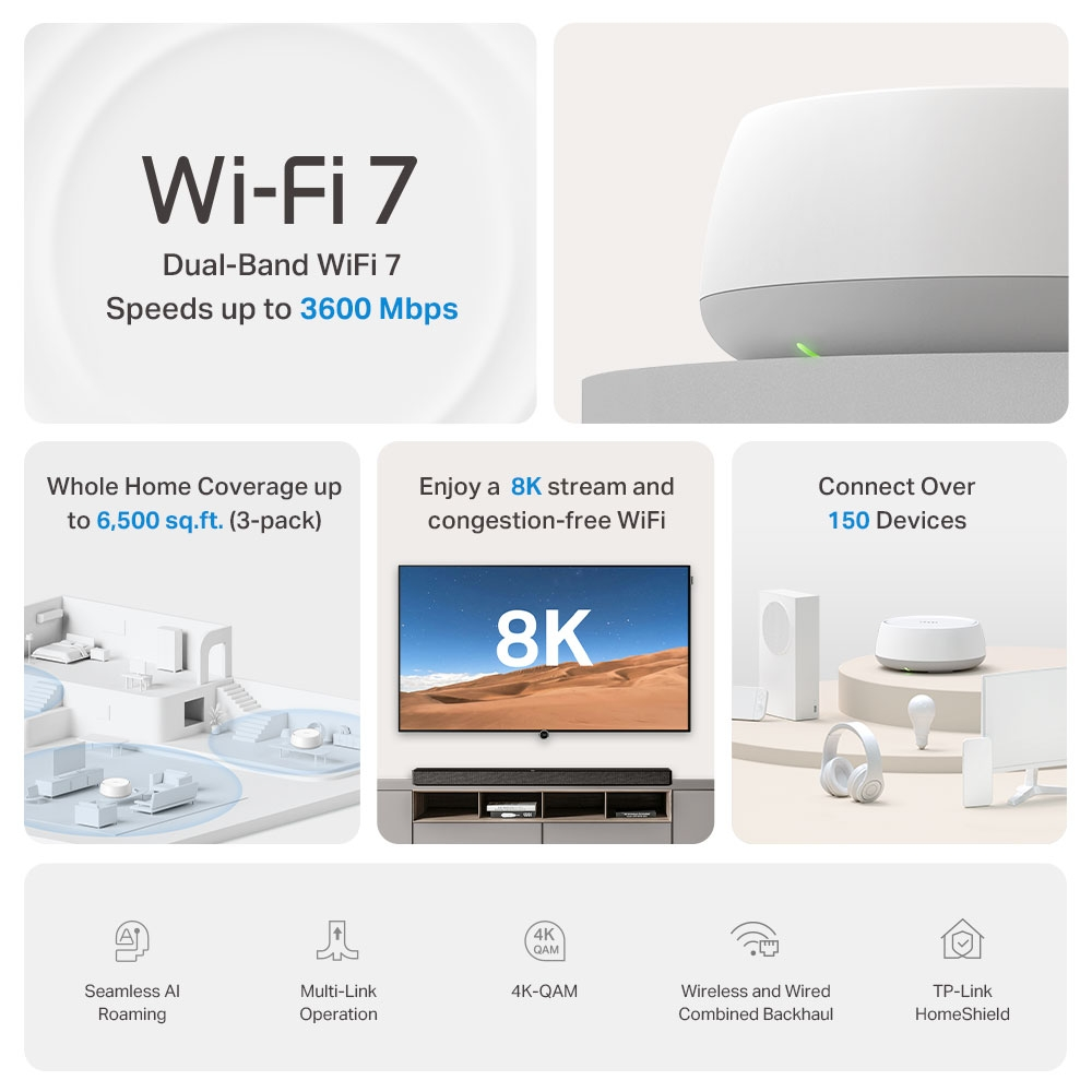 TP-LINK DECO BE22 WIFI7 BE3600 Mesh Router 2'li paket