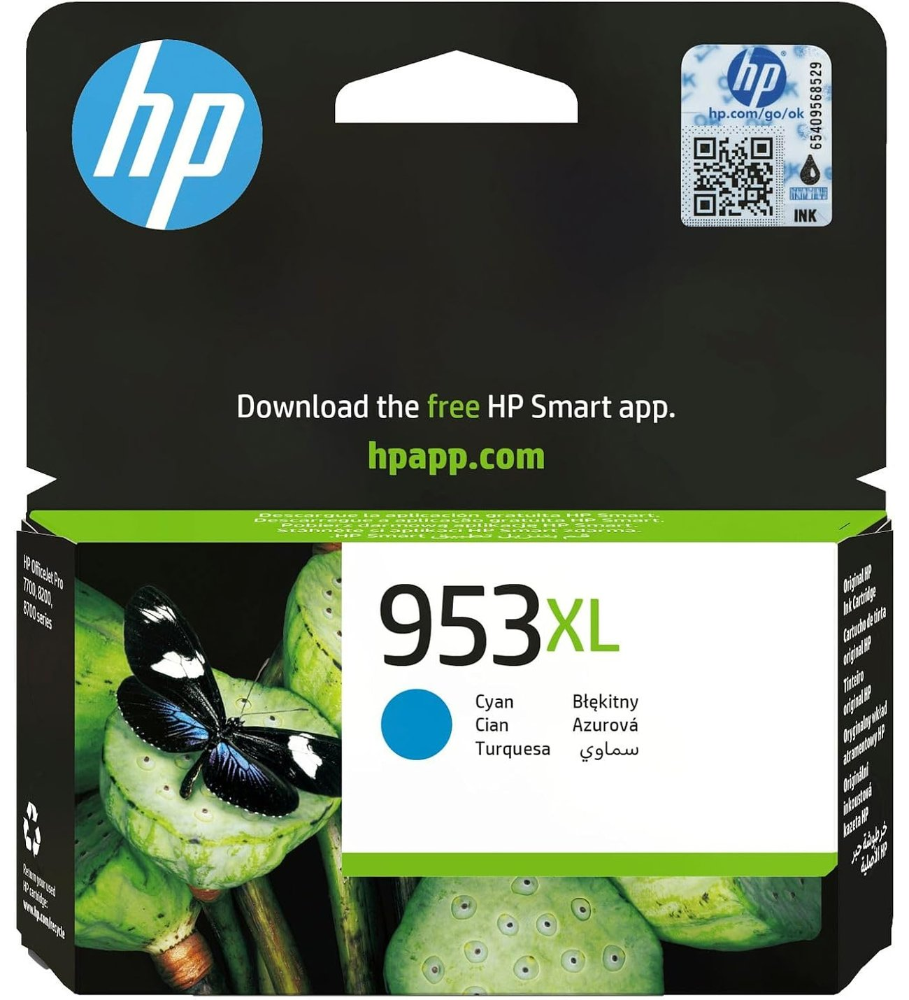 HP 953XL F6U16A Mavi (Cyan) Orijinal Yüksek Kapasiteli Mürekkep Kartuşu 1.450 Sayfa
