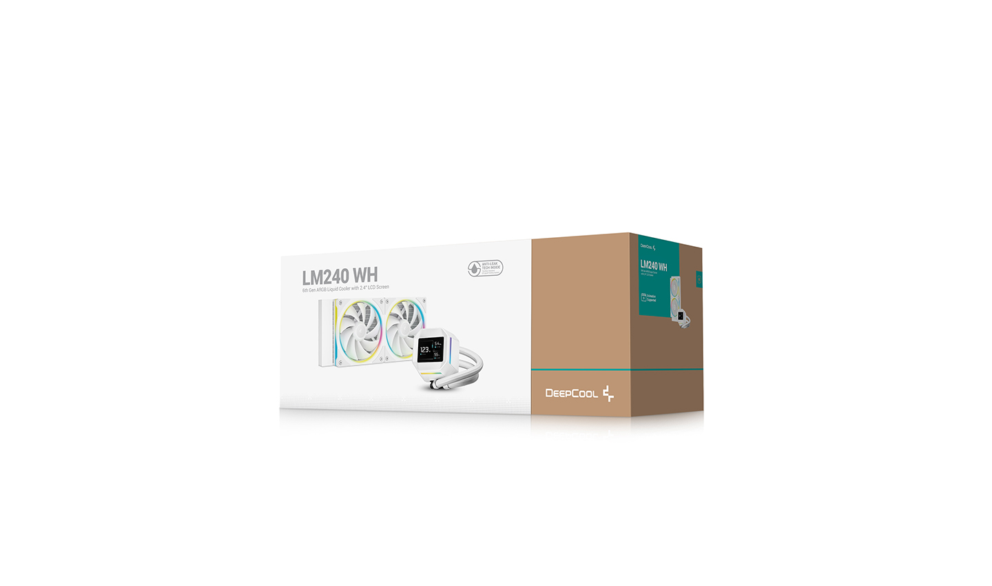 DEEPCOOL 240MM LM240-WH ARGB AM5-1851p Sıvı Soğutmalı İşlemci Fanı Beyaz