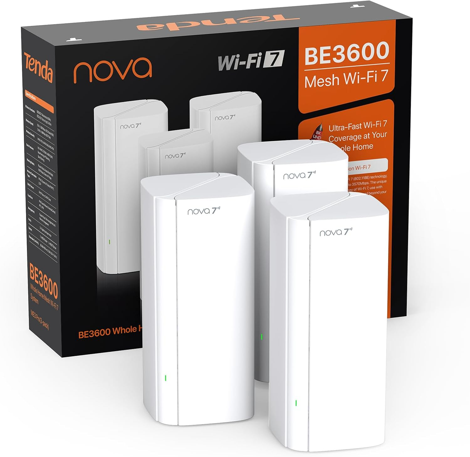 TENDA ME3 PRO 2P WIFI7 BE3600 Mesh Router 3'lü paket
