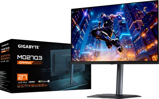 GIGABYTE 27" OLED MO27Q3 0.03MS 240HZ HDMI-DP TYPEC Pivot Gaming Monitör 2560x1440