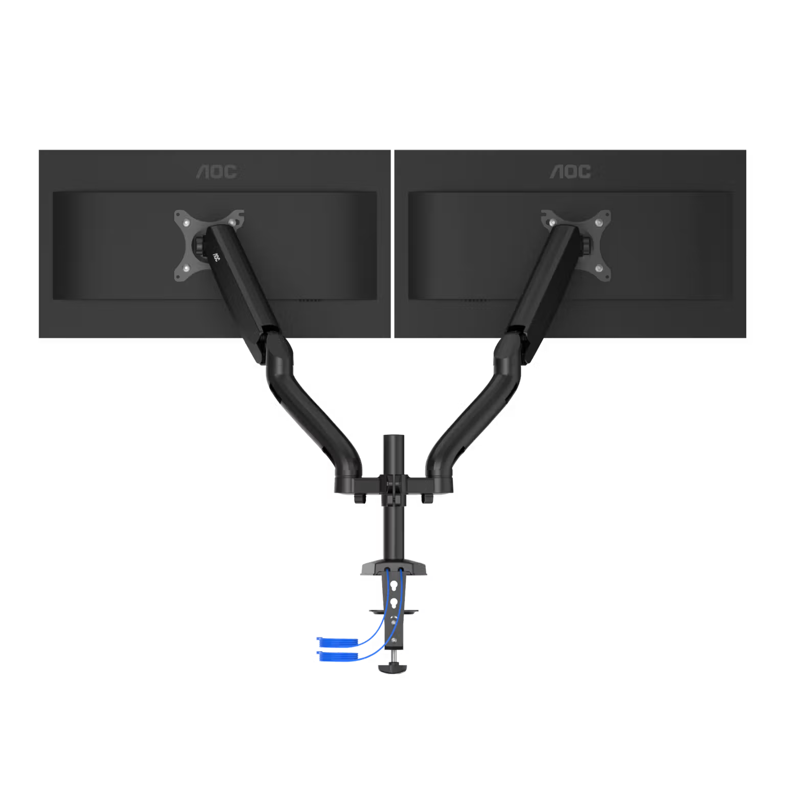 AOC AD110DX 13-32" 2x9kg VESA 75/100 Gas Spring USB 3.0 + USB-C Çift Monitör Askı Aparatı