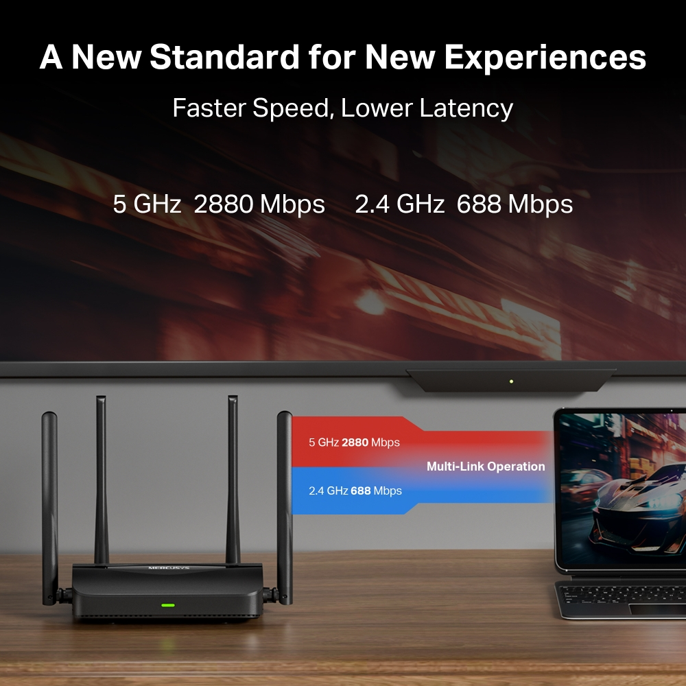 MERCUSYS MR25BE Wıfı7 BE3600 Dual Band Router