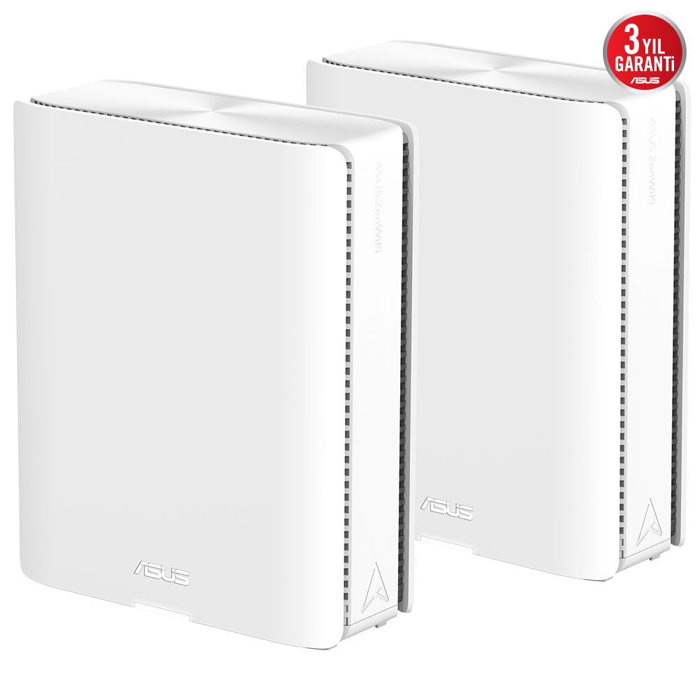 ASUS ZENWIFI BQ16-W2P WIFI7 BE25000 Dört Bantlı Mesh Router 2'li paket Beyaz