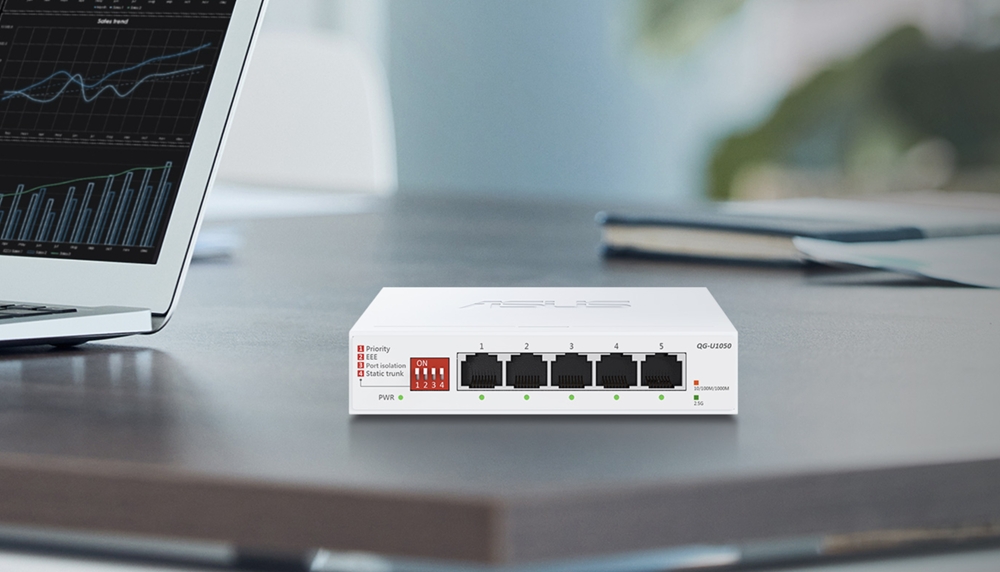 ASUS 5port 2.5GbE Yönetilemez Switch QG-U1050