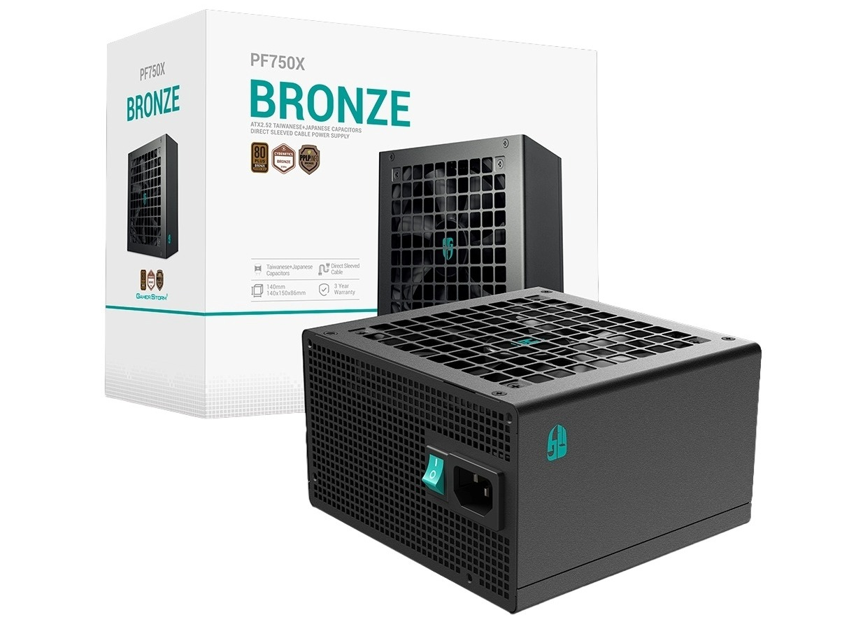 DEEPCOOL 750W 80+ BRONZE PF750X Cybenetics Power Supply
