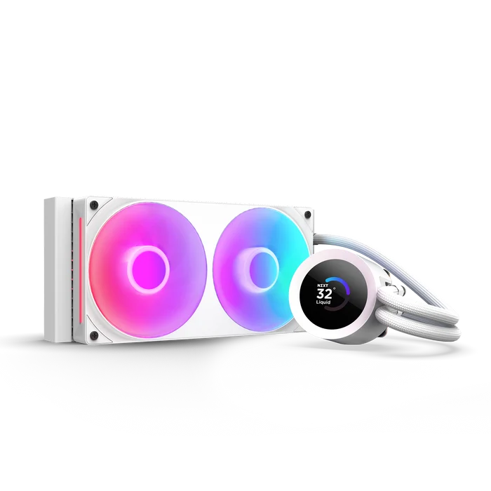 NZXT 240MM LCD KRAKEN RL-KR240-W2 ARGB AM5-1851p Sıvı Soğutmalı İşlemci Fanı Beyaz