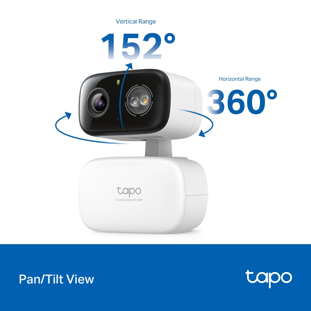 TP-LINK 3MP 4MM WIFI Kablosuz Pan/Tilt İç-Dış Mekan IP Kamera TAPO C216