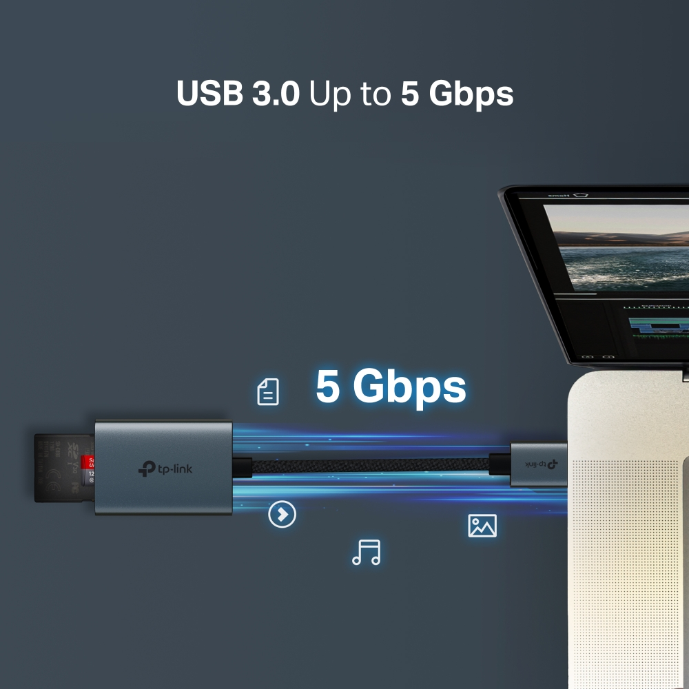 TP-LINK UA430 USB 3.0 Type-A SD ve microSD Kart Okuyucu ikinci görünüm