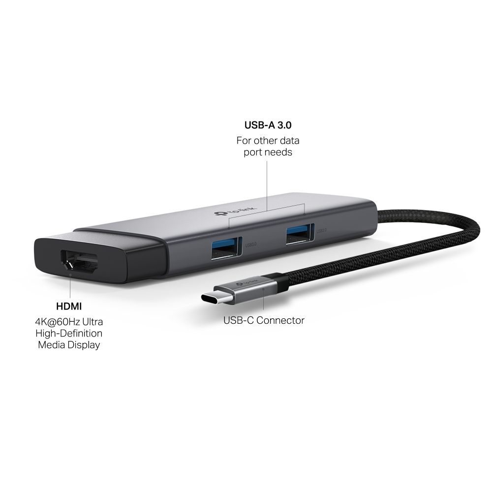 TP-LINK UH5020C USB-C 5 Port 5Gbps 4K 60Hz HDMI 100W PD Hub Çoklayıcı