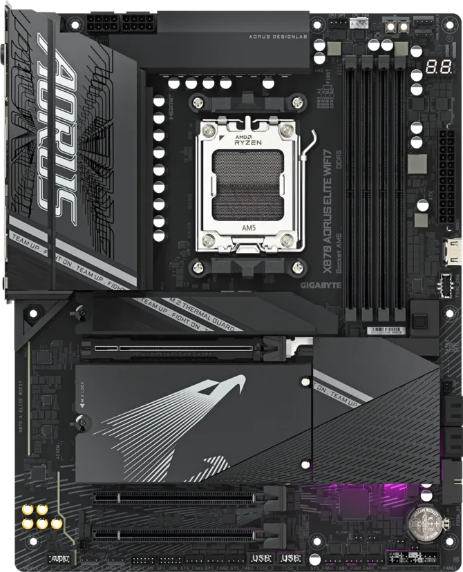 GIGABYTE X870 AORUS ELITE WIFI7 DDR5 HDMI-DP TYPEC PCIE 5.0 AM5 ATX