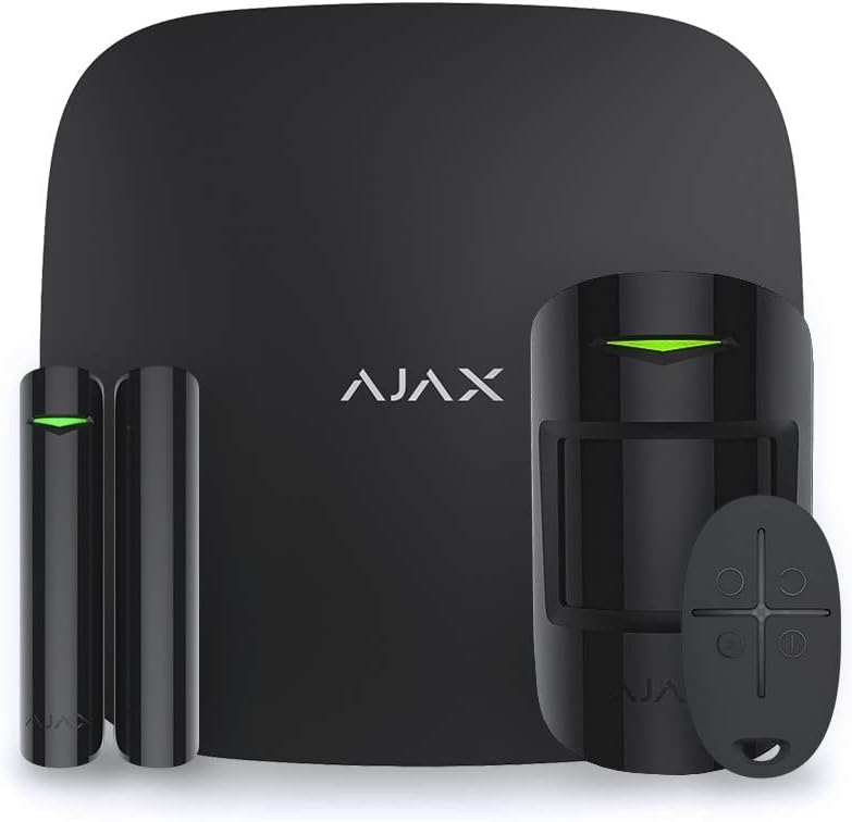 AJAX StarterKit 20287 Hub 2G + MotionProtect + DoorProtect + SpaceControl Kablosuz Alarm Seti Siyah
